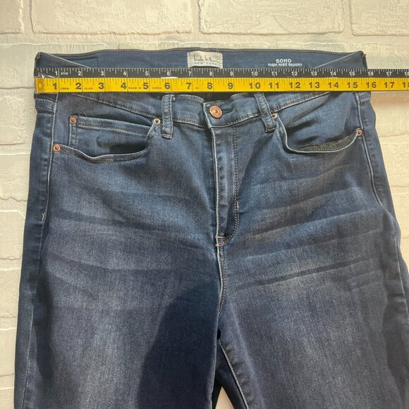 Nicole Miller Soho High Rise Skinny Jeans Womens 14 Dark Blue Stretch Denim - Picture 4 of 14